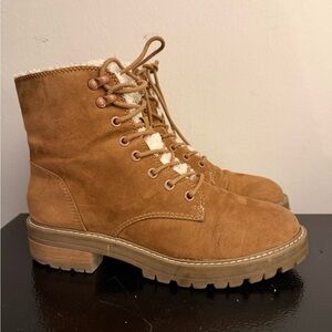 Women's Brown Lace Up Boots